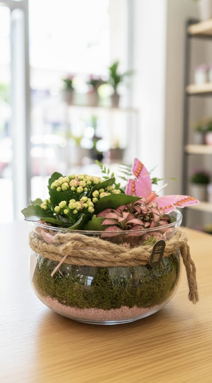 CENTRO PLANTAS EN BASE DE CRISTAL - Imagen 1