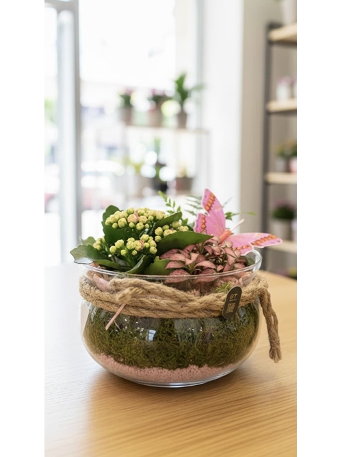 CENTRO PLANTAS EN BASE DE CRISTAL - Imagen 1