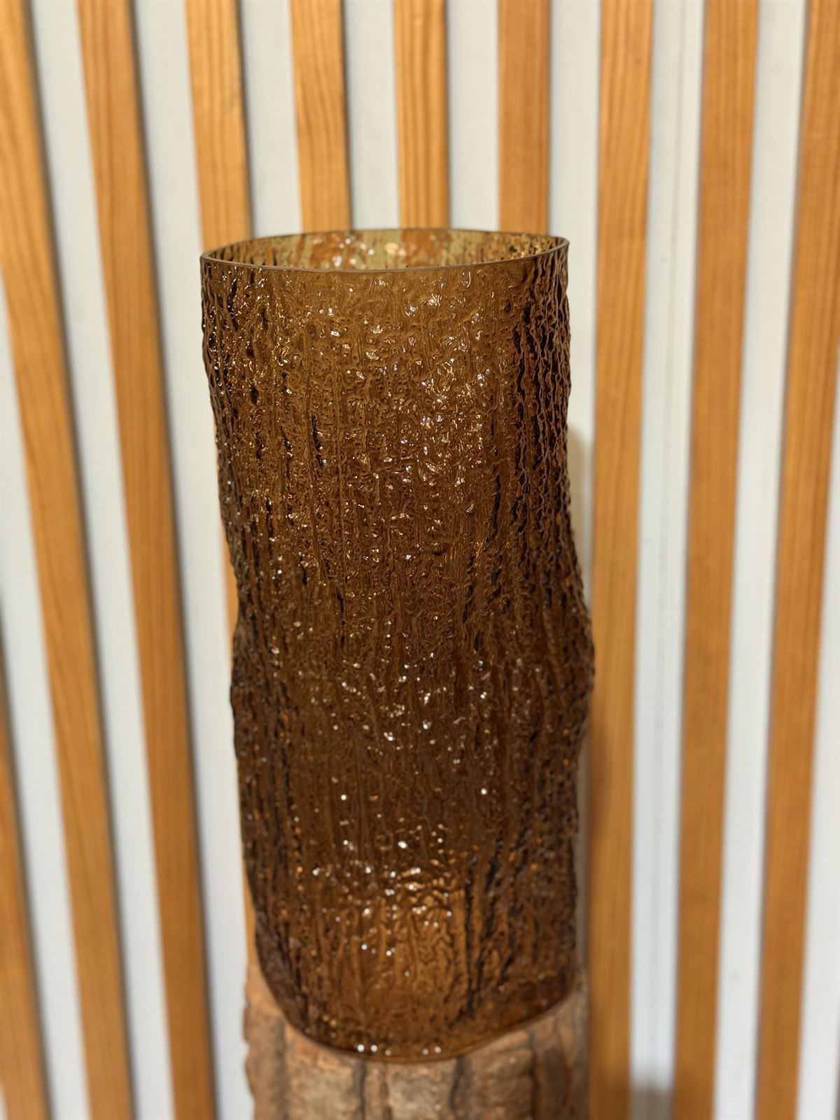 JARRÓN CHOCOLATE TEXTURIZADO G. - Imagen 1